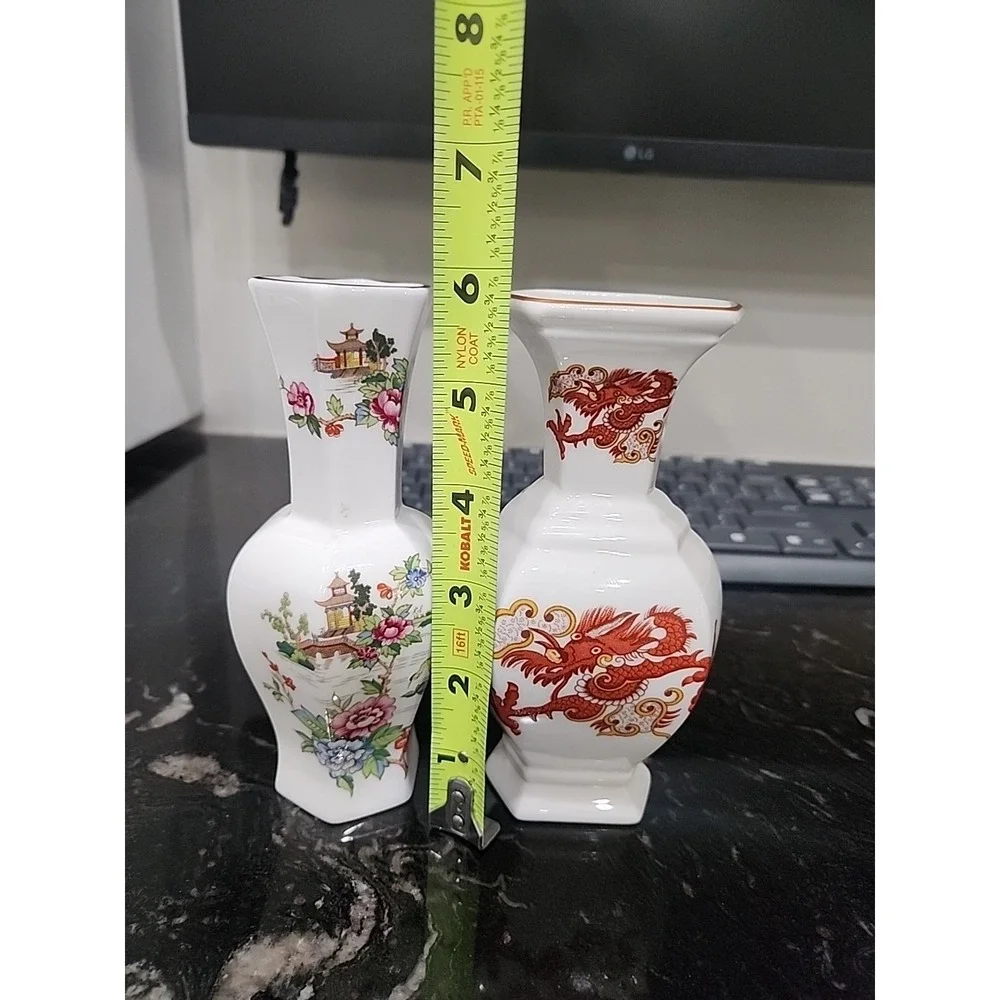 Set of 2 Crown Staffordshire Bone China Bud Vase's 